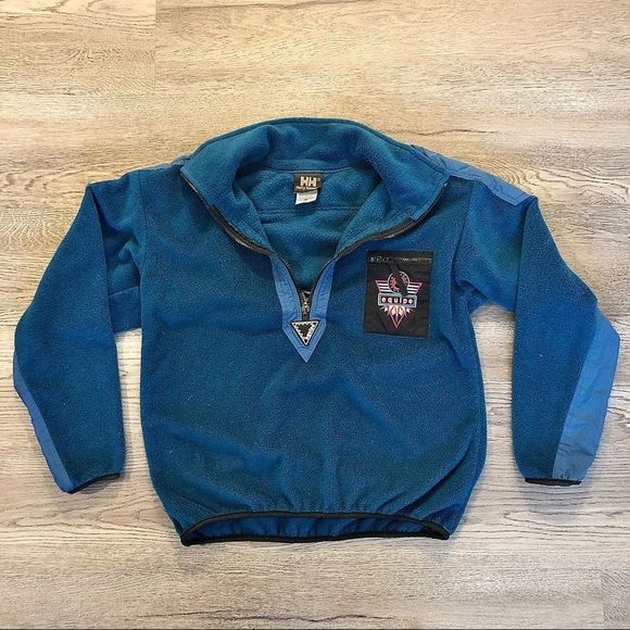 Helly Hansen Other - VTG Helly Hansen Equipe Men Medium 1/2 Zip Fleece Pullover Jacket Coat USA Made